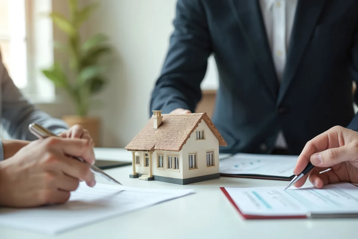 people looking over some house plans